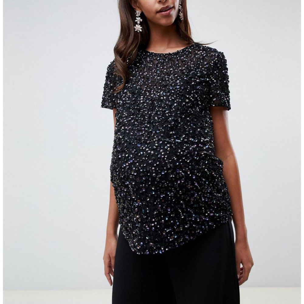 ASOS maternity beaded top